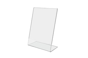 5"W x 7"H Side Load Acrylic Sign Holder - Slant Back