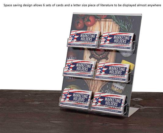 8.5"W x 11"H Front Office Sign Frame with 6 Business Card Pockets