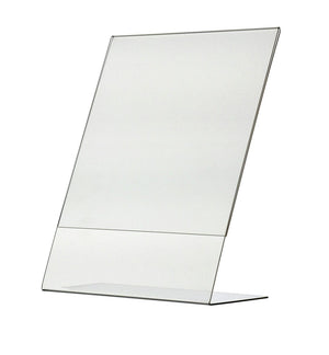 8.5"W x 11"H Side Load Acrylic Sign Holder - Slant Back