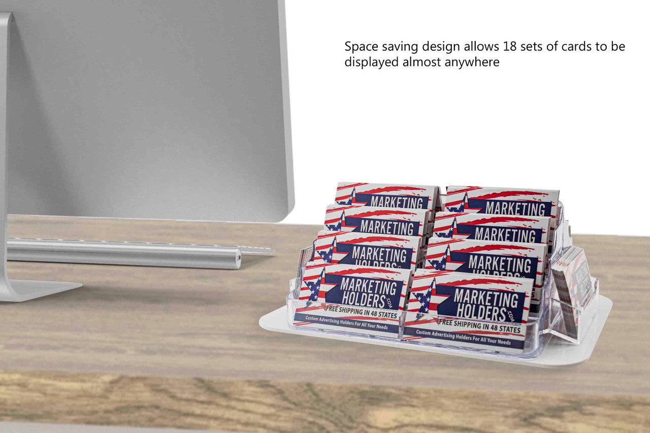 Rotating Business Card Holder 18 Pocket Counter Display