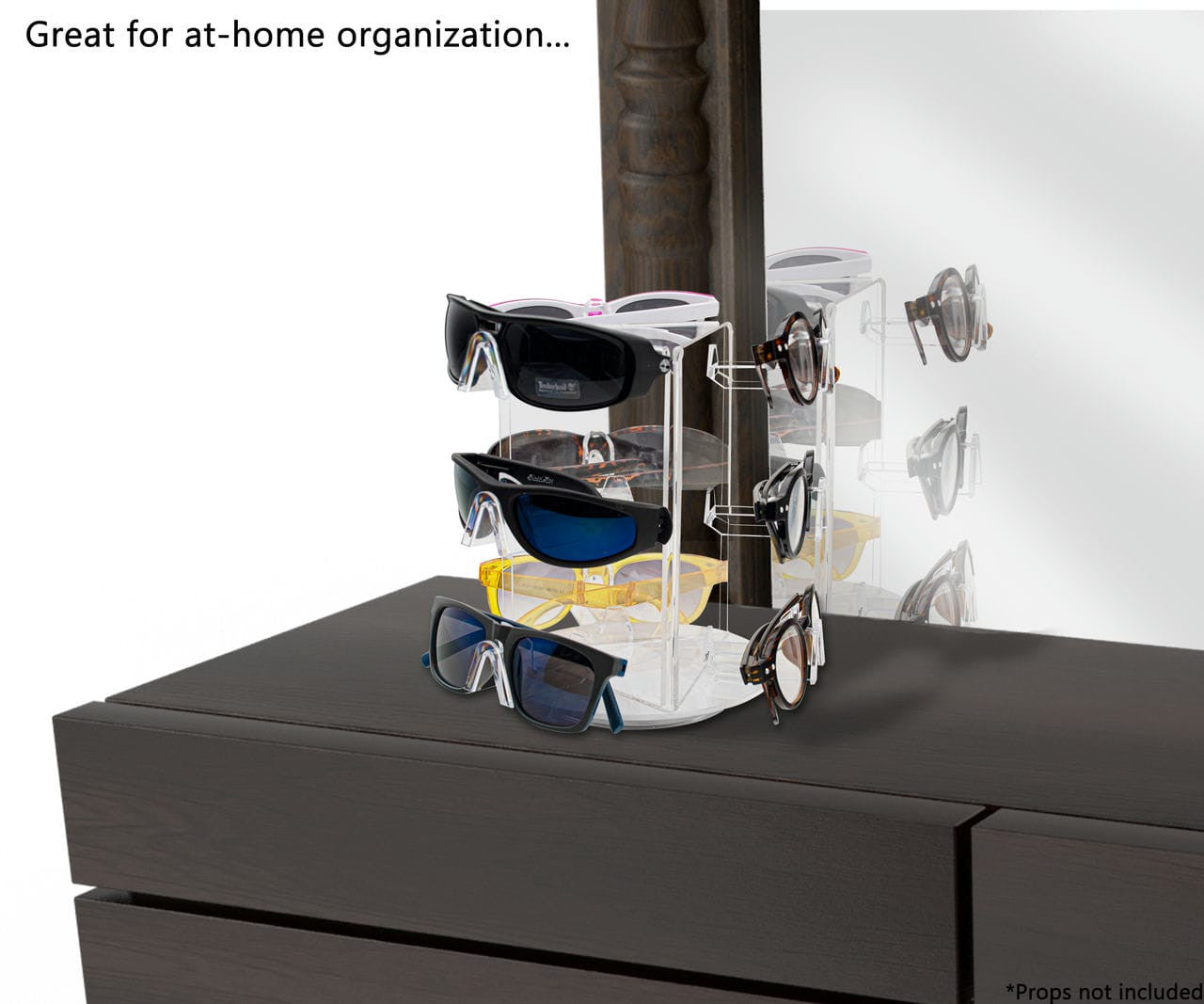 Rotating Eyewear Display Holder 9 Pair Countertop Stand