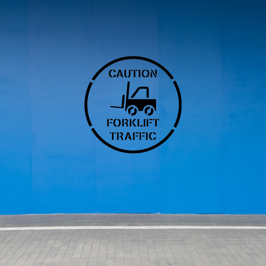 CAUTION FORKLIFT TRAFFIC Safety Stencil