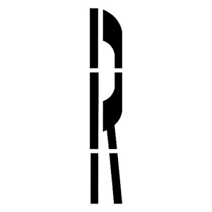 Railroad R Stencil 72" for Roads and Stations