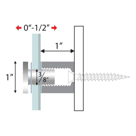 9"W x 4"H Sign Holder with Standoffs Photo Display Wall Frame