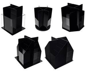 Rotating Trifold Holder for 4"W Brochures Multi Pocket Display