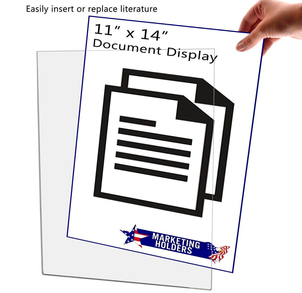 11"W x 14"H Wall Sign Holder with Double Sided Tape