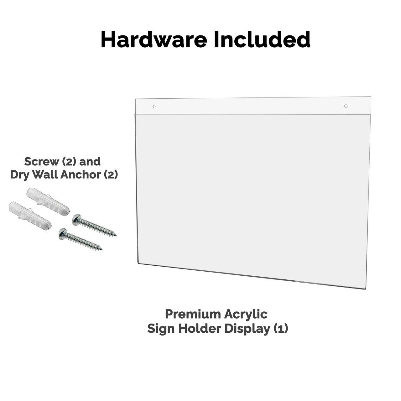 17"W x 11"H Wall Sign Holder with Hanging Hardware