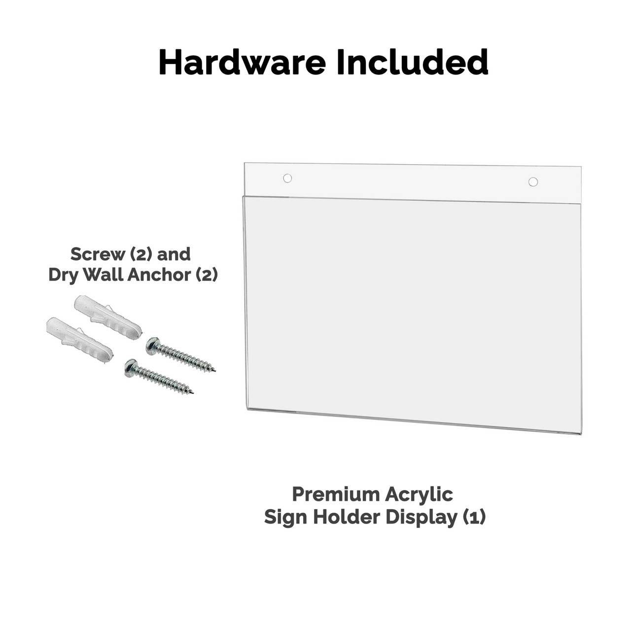 11"W x 7"H Wall Sign Holder with Hanging Hardware