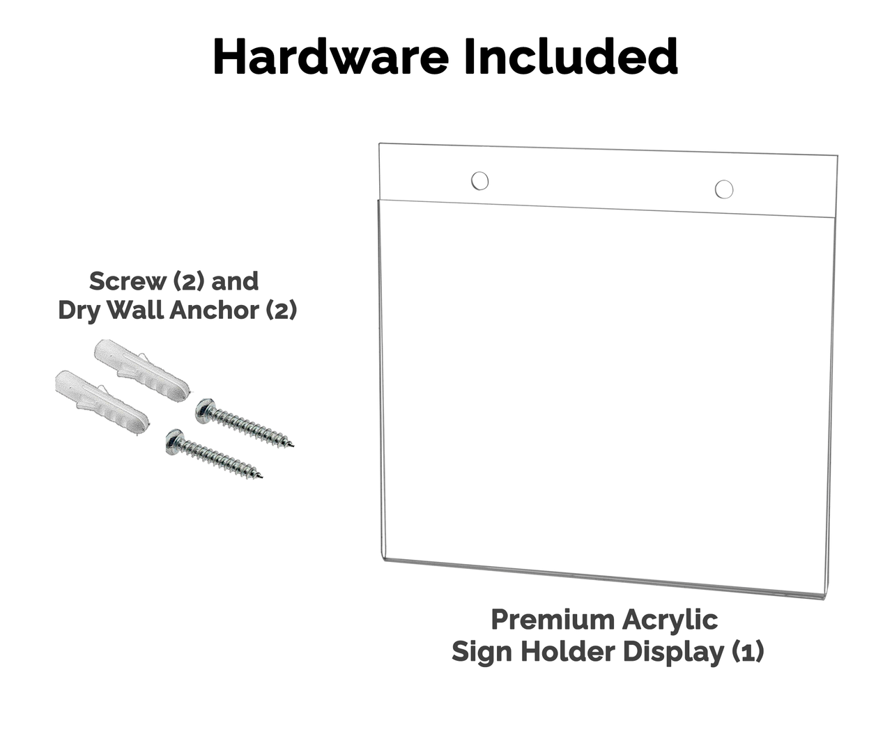 7"W x 5"H Wall Sign Holder with Hanging Hardware