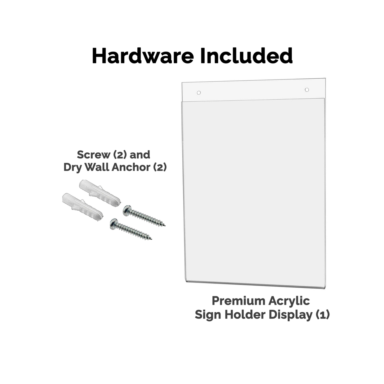 8"W x 10"H Wall Sign Holder with Hanging Hardware