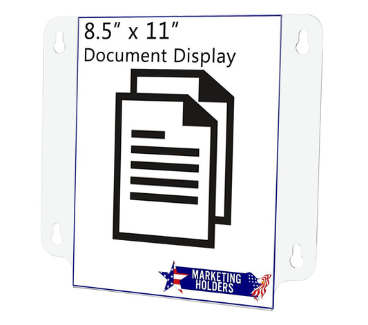 8.5"W x 11"H Window Sign Holder Double Sided with Suction Cups