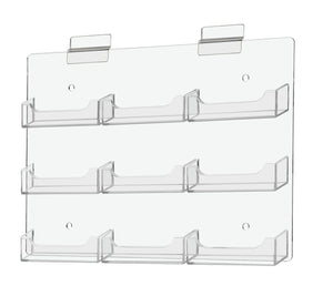Slatwall Business Gift Card Holder 9 Pocket Multi Slot Organizer