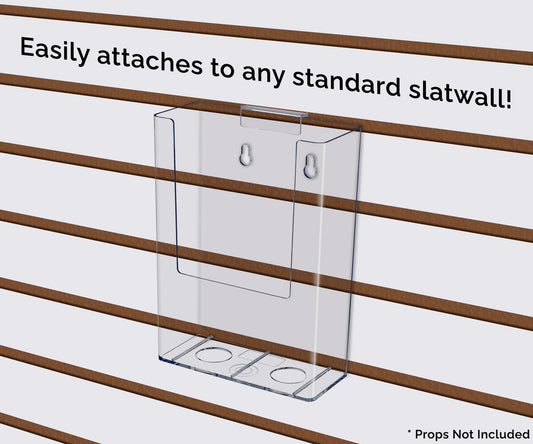 Slatwall 4.5"W Bifold Brochure Pamphlet Holder
