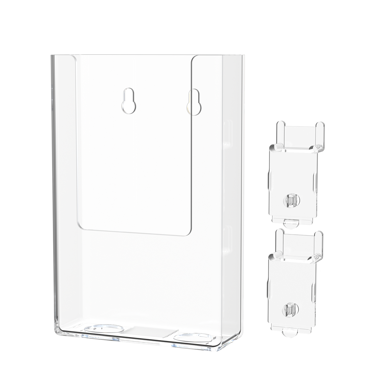 Slatwall 4" Trifold Brochure Holder Literature Display