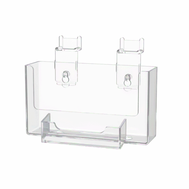 Slatwall 6"W Postcard Holder with Business Card Slot