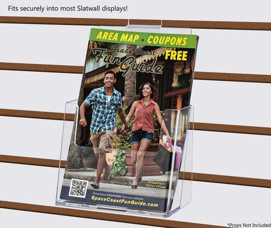 Slatwall 5.5"W Bifold Brochure and Booklet Display Rack