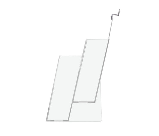 Slatwall 6"W Bifold Brochure Display 2 Tier Holder