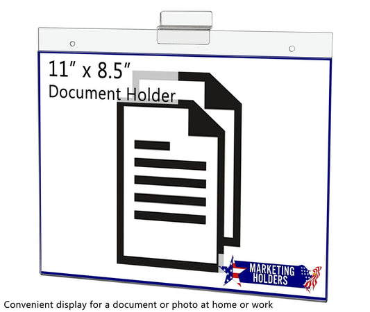 11"W x 8.5"H Slatwall Sign Holder for Pricing Sales and Specials