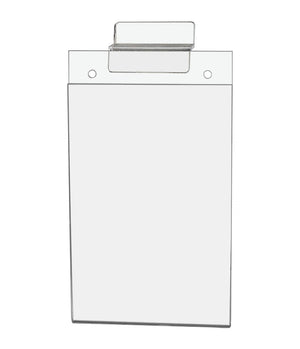 4"W x 6"H Slatwall Sign Holder for Pricing Sales and Specials