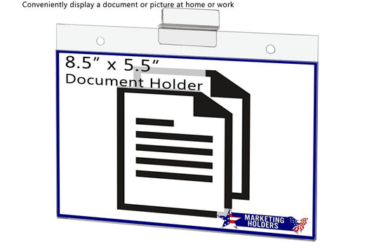 8.5"W x 5.5"H Slatwall Sign Holder for Pricing Sales and Specials