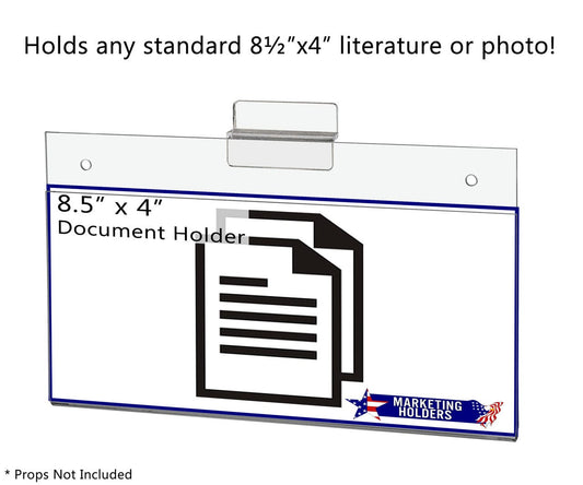 8.75"W x 4"H Slatwall Sign Holder Product UPC Code Display