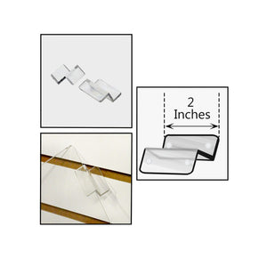2"W Z-Bar Slatwall Hardware Attachment Accessory Acrylic or Styrene
