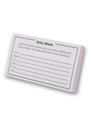 5" Blank Paper Raffle Contest Entry Forms With Border 100 Sheets