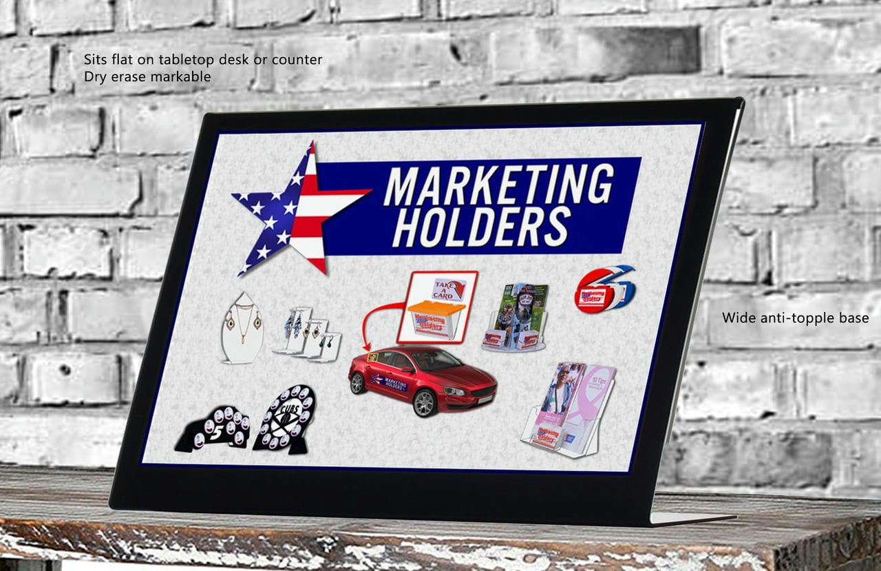 11"W x 8.5"H Graphic Flyer Display Sign Holder with Black Border