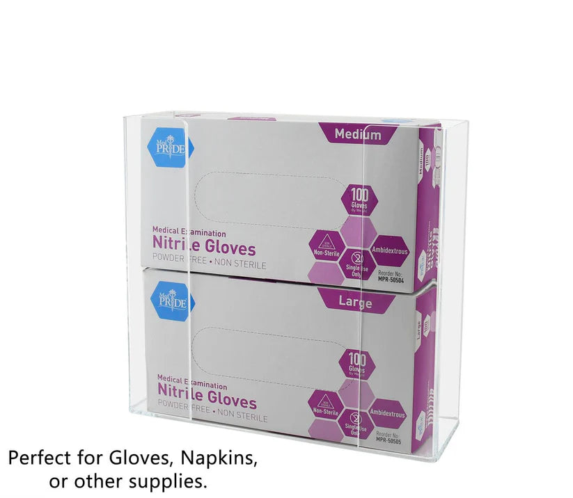 Wall Mount Acrylic Glove Box Holder