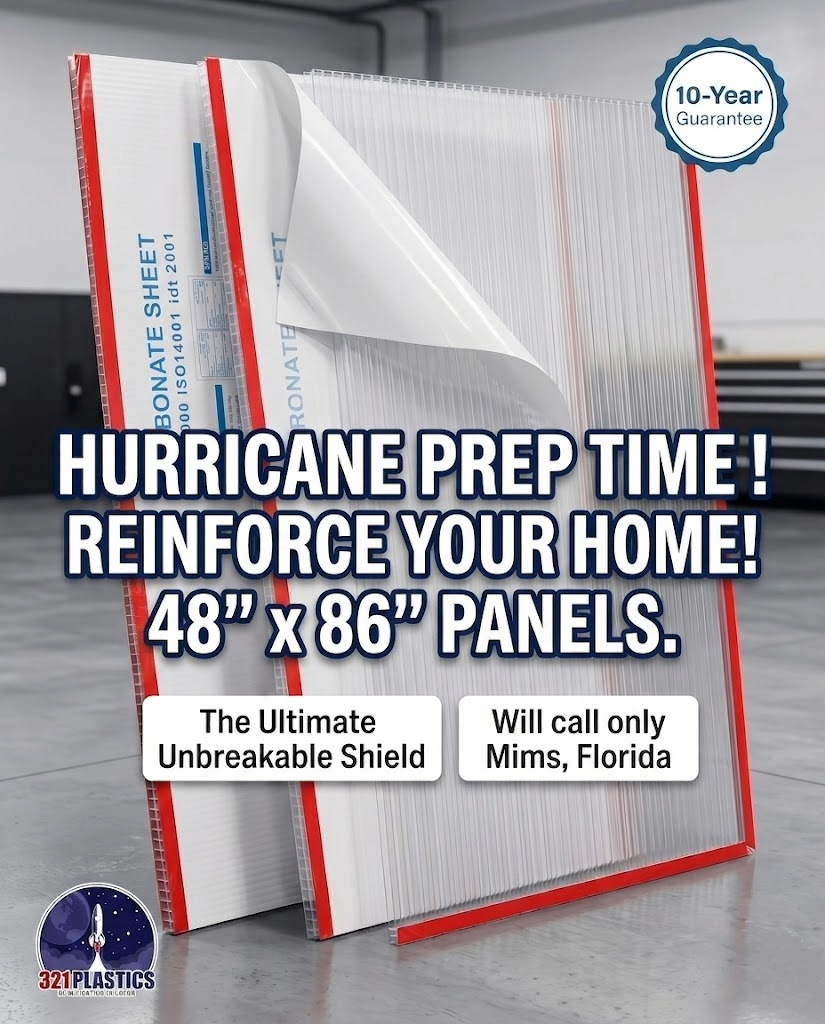 Clear Polycarbonate Hurricane Panels - Custom Cut Multiwall Sheets