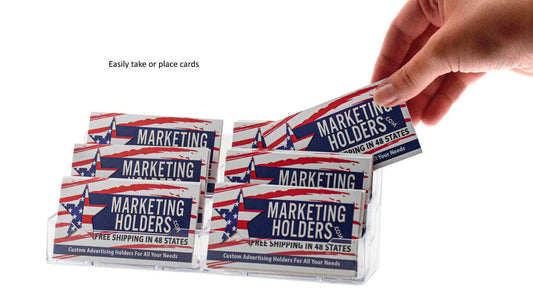 6 Pocket Business or Gift Card Holder Tiered Display