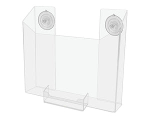 Suction Cup 8.5"W Catalog Holder with Card Pocket