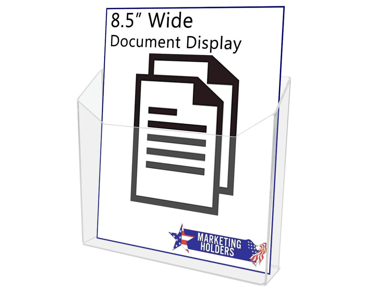 8.5"W Flyer Holder Wall Mount Catalog Display Rack