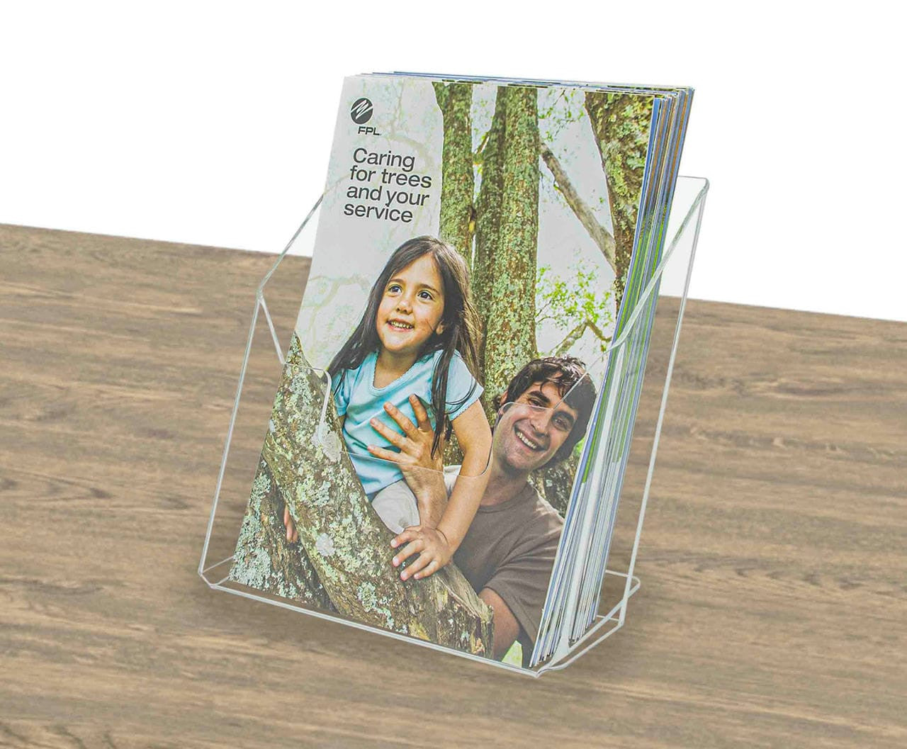 6"W Bifold Brochure Holder Slant Back Leaflet Booklet Display