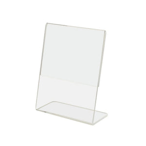 4"W x 5"H Side Load Acrylic Sign Holder - Slant Back