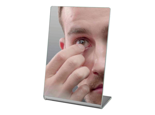 4" x 6" Acrylic Mirror Slant Back Freestanding Countertop Display