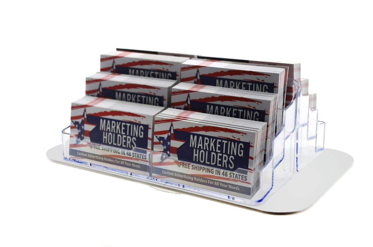 Spinning Business Card Holder 12 Pocket Countertop Display