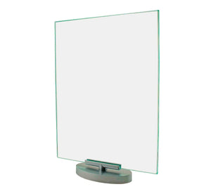 8.5"W x 11"H Rotating Sign Holder Green Edge with Swivel Base