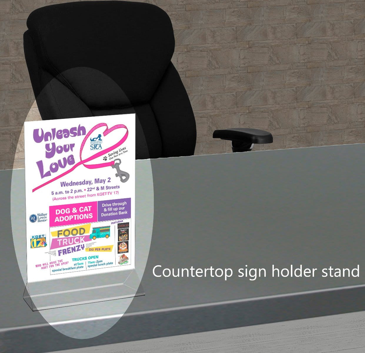 11"W x 14"H Sign Holder Top Load Double Sided Table Tent