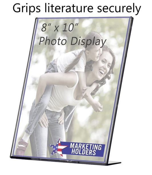 8"W x 10"H Sign Holder TRU-VU® Top Load Table Tent Wide Base