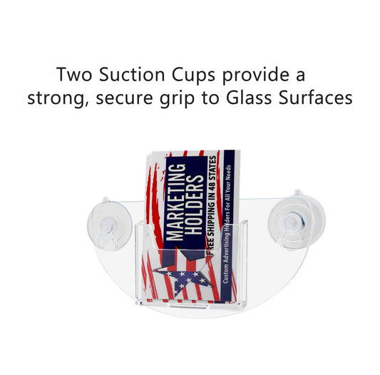 Vertical Business Card Holder Window Mount with Suction Cups
