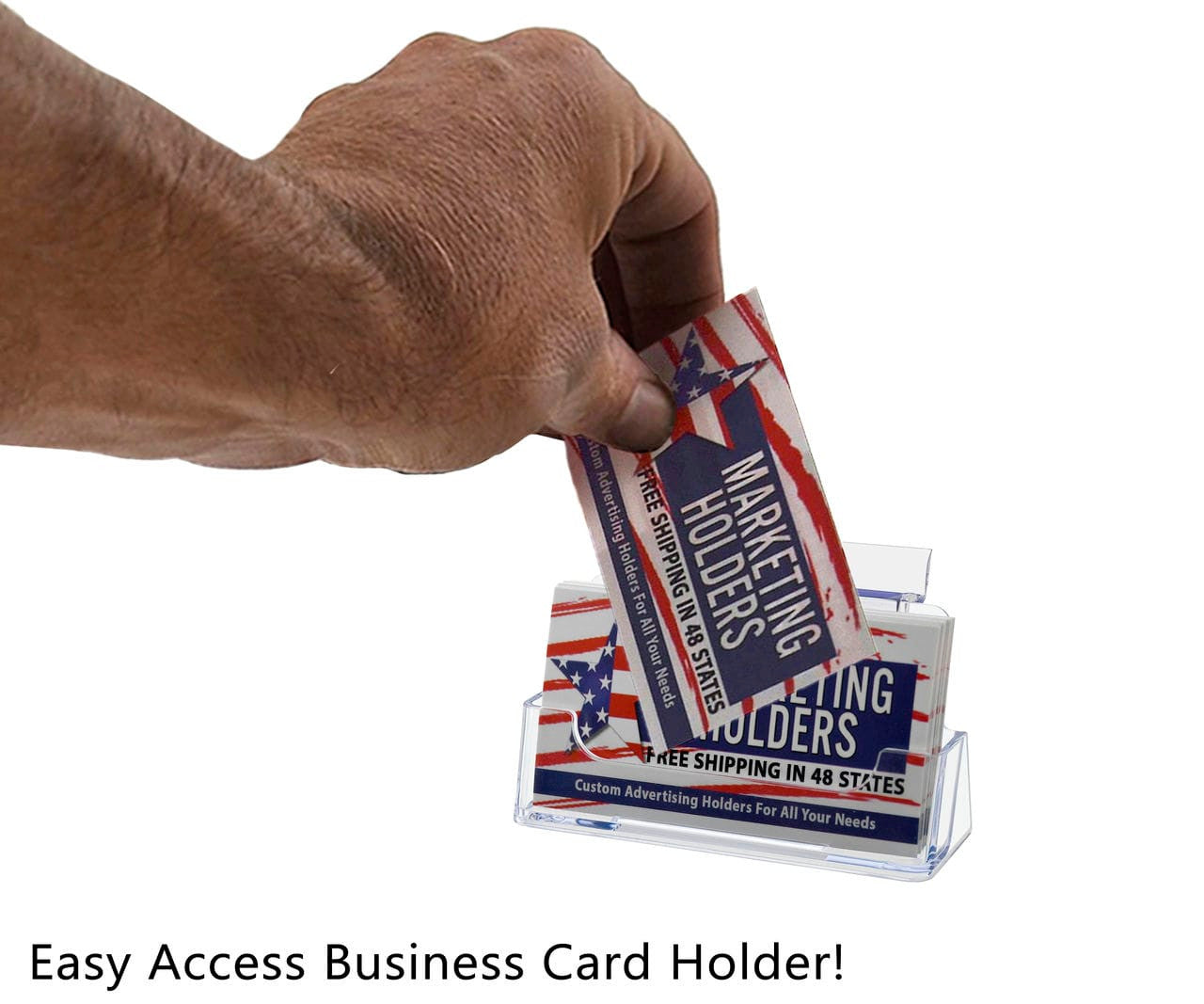 Slatwall Single Pocket Business or Gift Card Holder with Grip