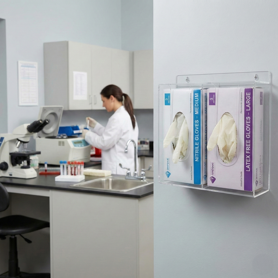 Acrylic Glove Box & Mask Dispensers