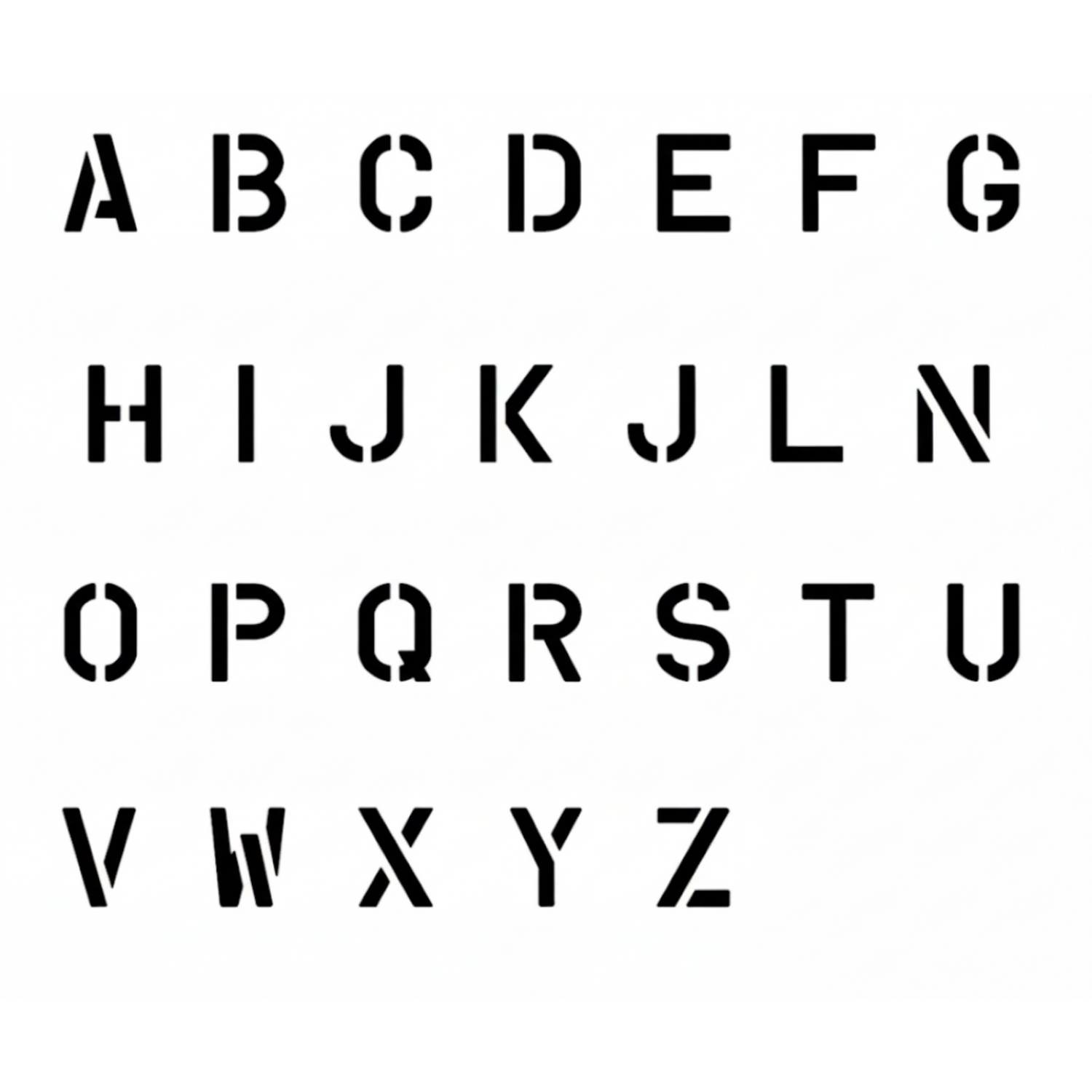 Alphabet & Number Stencils