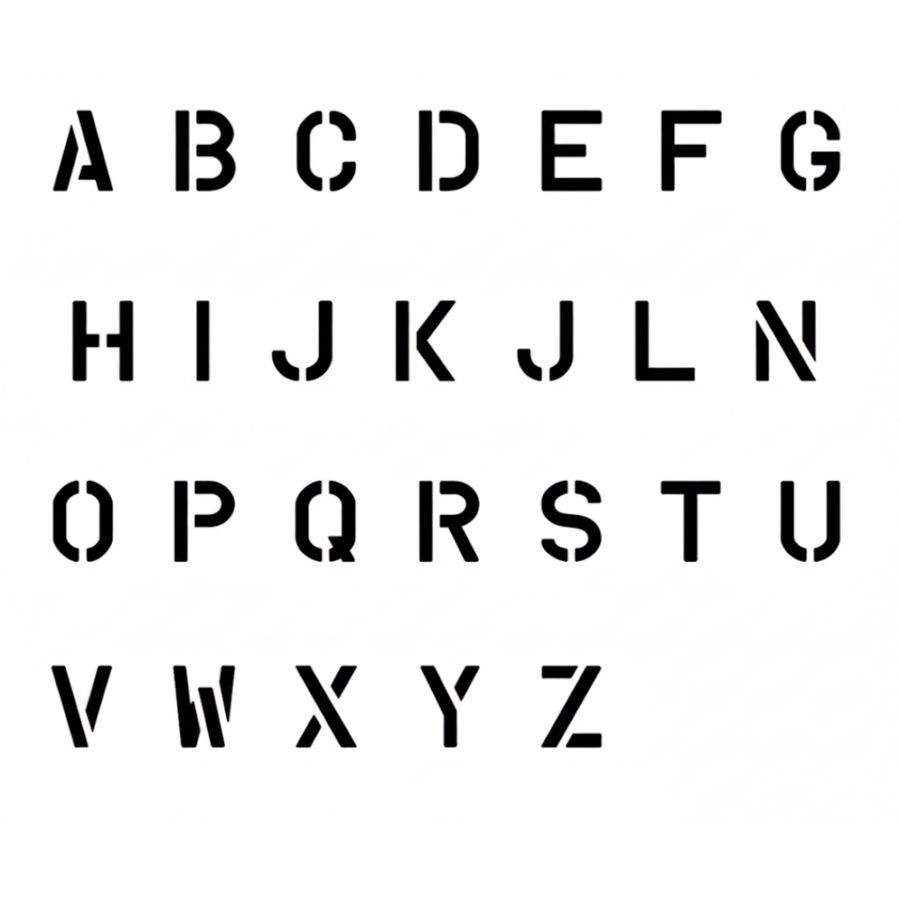 Alphabet & Number Stencils