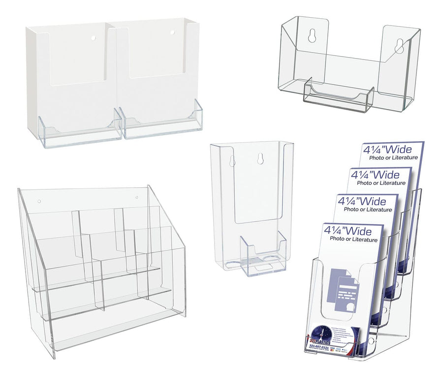 Multiple Pocket Brochure Holders Literature Org...