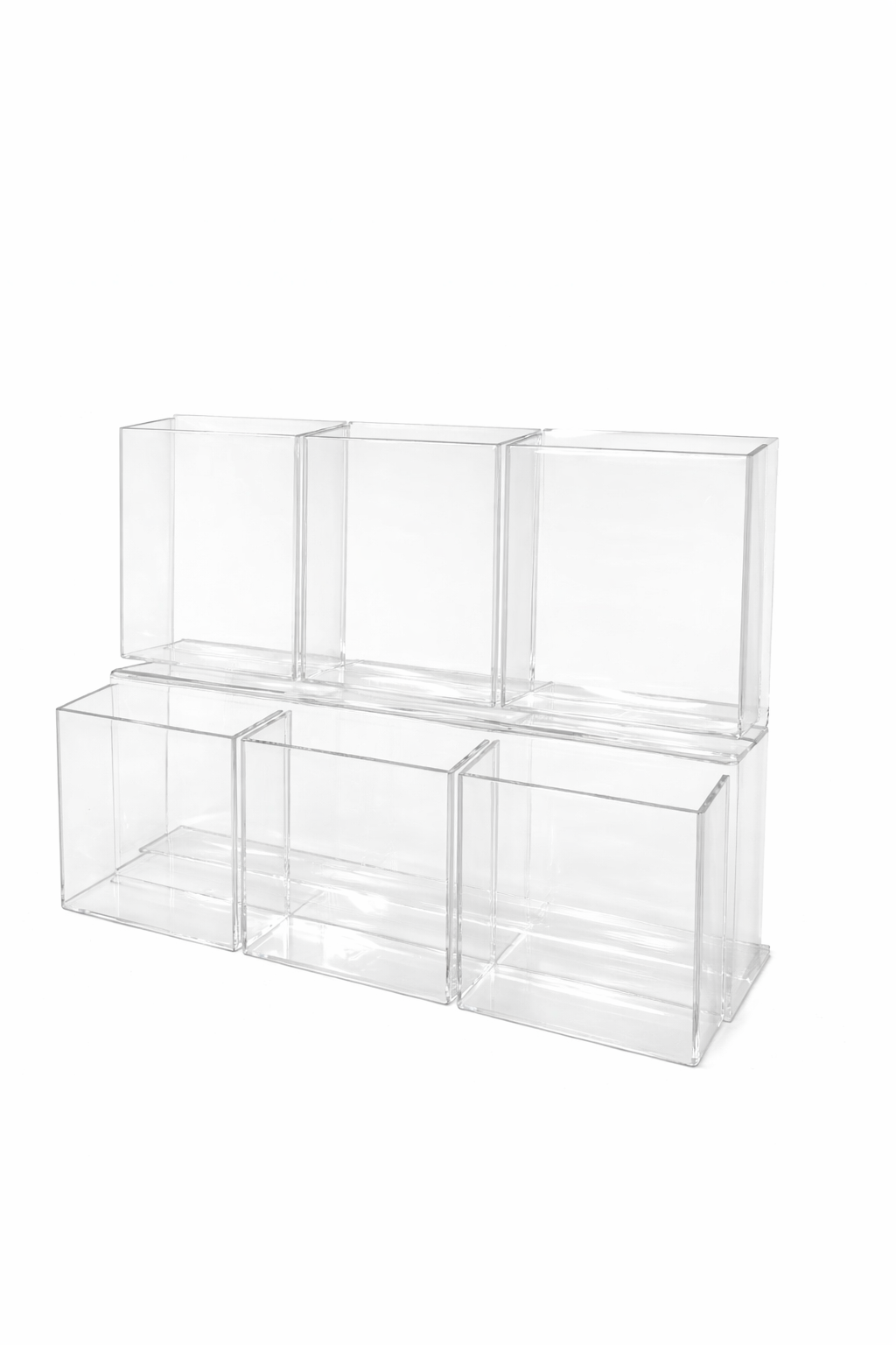Brochure Holder with Six 4"W Pockets 2 Tier Rack Card Stand