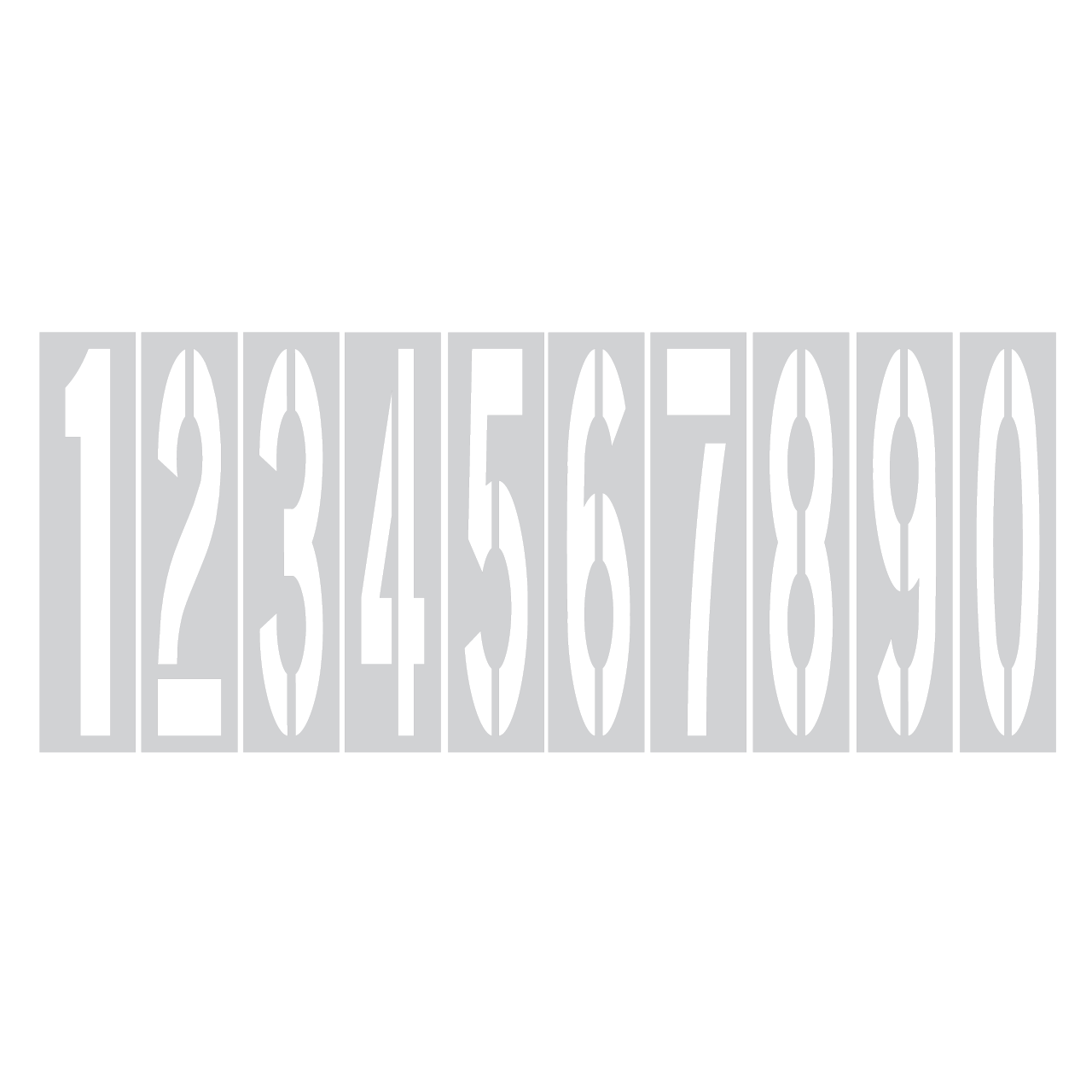 Number Stencils 36" for Pavement in Parking Lots