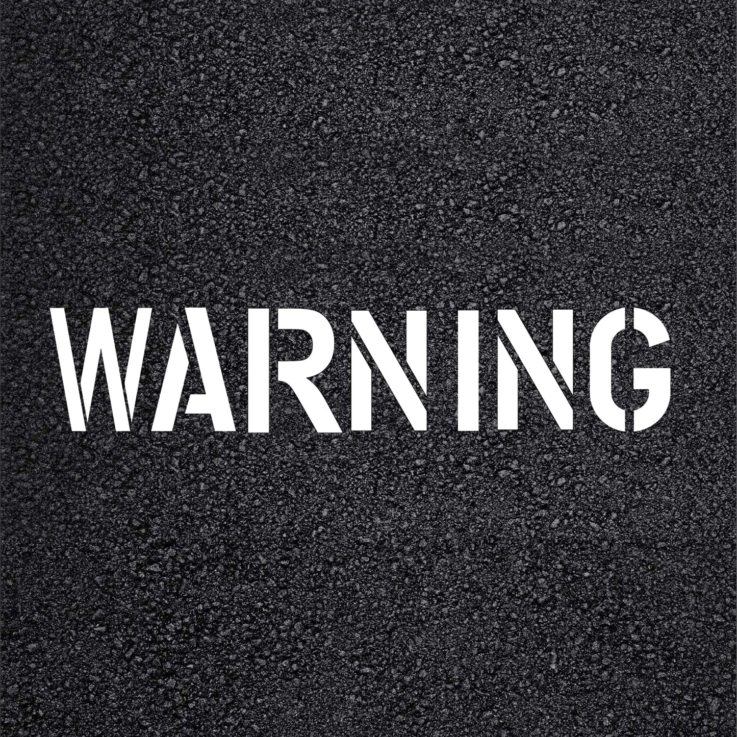 WARNING Stencil with 6" Letters for Curbs and Parking Lots