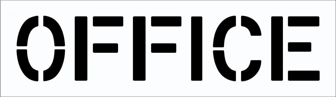 OFFICE Stencil with 12" Parking Lot or Pavement Marking